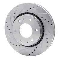 R1 Concepts R1 06-09 Buick Rainier Front Left Drilled & Slotted Silver Brake Rotor