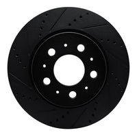 R1 Concepts R1 17-25 Tesla Model 3 Front Left Drilled & Slotted Black Brake Rotor