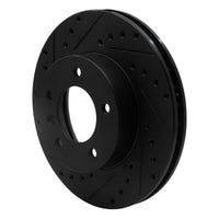 R1 Concepts R1 90-97 Jaguar XJ6 Front Left Drilled & Slotted Black Brake Rotor