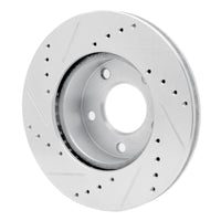 R1 Concepts R1 1975-1980 Ford Granada Right Rear Drilled & Slotted Silver Brake Rotor