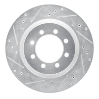 R1 Concepts R1 68-76 Ford E-350 Econoline Front Left Drilled & Slotted Silver Brake Rotor