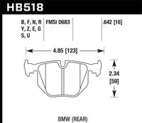 Hawk Performance Hawk 2001-2006 BMW 330Ci HPS 5.0 Rear Brake Pads