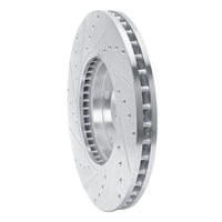 R1 Concepts R1 08-14 Cadillac CTS Front Right Drilled & Slotted Silver Brake Rotor