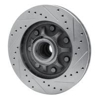 R1 Concepts R1 97-04 Ford F-250 2WD (Excl Super Duty) Front Left Drilled & Slotted Silver Brake Rotor
