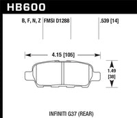 Hawk Performance Hawk Infiniti G35 Sport/G37 / 08-10 Nissan Rogue / 07-09 Sentra SE-R / 10 Sentra SE-R M/T HPS Street