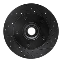 R1 Concepts R1 94-03 Ford E-150 Club Wagon Front Right Drilled & Slotted Black Brake Rotor