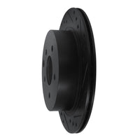 R1 Concepts R1 93-01 Infiniti Q45 Rear Right Drilled & Slotted Black Brake Rotor