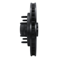R1 Concepts R1 97-02 Ford F-250 2WD (Excl Super Duty) Front Left Drilled & Slotted Black Brake Rotor