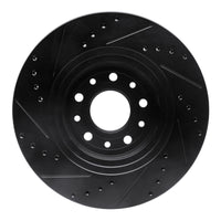 R1 Concepts R1 05-09 Ford Freestyle Front Right Drilled & Slotted Black Brake Rotor