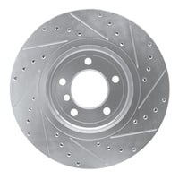 R1 Concepts R1 01-08 BMW 330I Front Left Drilled & Slotted Silver Brake Rotor