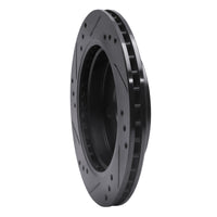 R1 Concepts R1 95-04 Ford Contour Rear Right Drilled & Slotted Black Brake Rotor