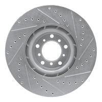 R1 Concepts R1 00-03 BMW M5 Right Front Drilled & Slotted Silver Brake Rotor