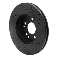 R1 Concepts R1 90-95 Mercedes-Benz E420 Front Left Drilled & Slotted Black Brake Rotor