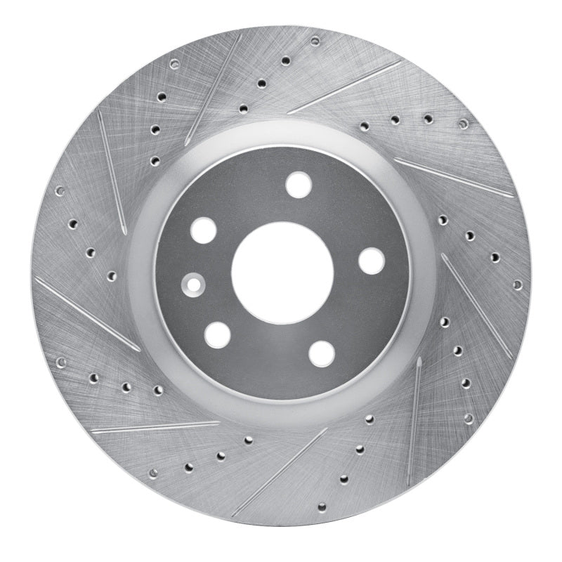 R1 Concepts R1 13-19 Buick Regal Front Left Drilled & Slotted Silver Brake Rotor