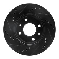 R1 Concepts R1 03-06 Dodge Verna (Mexico) Front Right Drilled & Slotted Black Brake Rotor