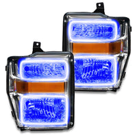 ORACLE Lighting Oracle 08-10 Ford F250/350 Pre-Assembled Halo Headlights- Chrome Housing - w/o Controller