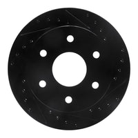 R1 Concepts R1 1988-2000 Cadillac Escalade Front Right Drilled & Slotted Black Brake Rotor