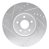 R1 Concepts R1 13-22 Buick Encore Front Right Drilled & Slotted Silver Brake Rotor