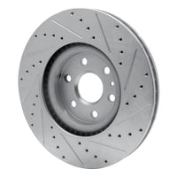 R1 Concepts R1 10-16 Cadillac SRX Front Left Drilled & Slotted Silver Brake Rotor