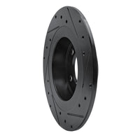 R1 Concepts R1 2013-2016 Mini Cooper Paceman Rear Left Drilled & Slotted Black Brake Rotor