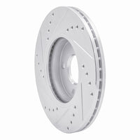 R1 Concepts R1 14-23 Ford Fiesta (USA/Canada) Front Right Drilled & Slotted Silver Brake Rotor