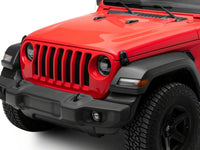 Raxiom 18-23 Jeep Wrangler JL Axial Series 9-In LED Headlights- Black Housing (Clear Lens)