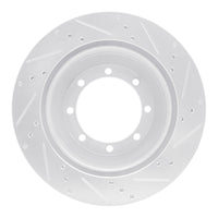 R1 Concepts R1 99-07 Ford E-350 Super Duty Rear Left Drilled & Slotted Silver Brake Rotor