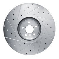 R1 Concepts R1 17-25 BMW M850i xDrive Gran Coupe Right Front Drilled & Slotted Silver Brake Rotor