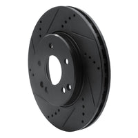 R1 Concepts R1 96-15 Mercedes-Benz SLK230 Front Left Drilled & Slotted Black Brake Rotor