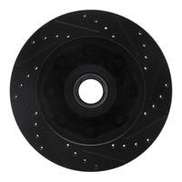 R1 Concepts R1 93-95 Chevrolet G30 Front Left Drilled & Slotted Black Brake Rotor