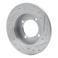 R1 Concepts R1 94-96 Hyundai Elantra Rear Left Drilled & Slotted Silver Brake Rotor