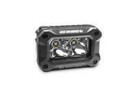 Go Rhino Xplor Bright Series Rectangle LED Spot Light Kit (Surface/Thread Stud Mnt) 3x2 - Blk (Pair)