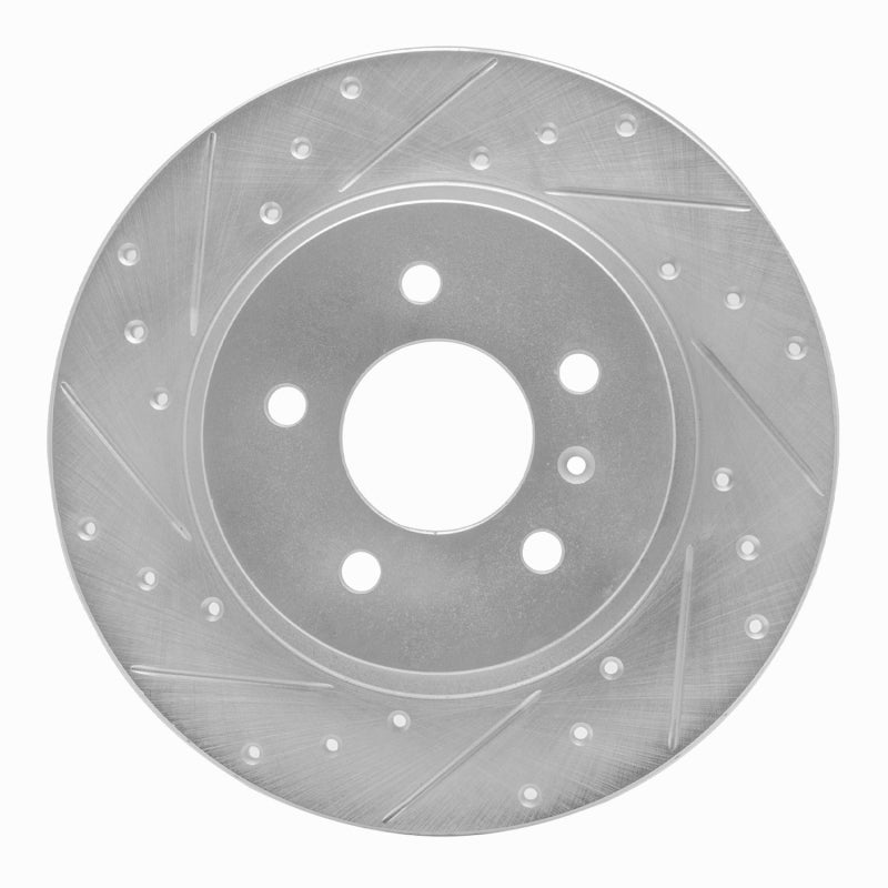 R1 Concepts R1 05-05 Buick TERRAZA Rear Left Drilled & Slotted Silver Brake Rotor