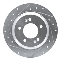 R1 Concepts R1 13-25 Hyundai SONATA Rear Left Drilled & Slotted Silver Brake Rotor