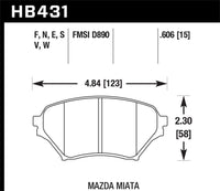Hawk Performance Hawk 04-05 Mazda Miata DTC-60 Motorsports Front Brake Pads
