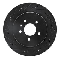 R1 Concepts R1 05-11 Cadillac STS Rear Left Drilled & Slotted Black Brake Rotor