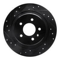 R1 Concepts R1 16-18 Buick Envision Rear Left Drilled & Slotted Black Brake Rotor