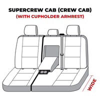 Covercraft 19-20 Ford F-250/ Carhartt Super Dux SeatSaver Custom Second Row Seat Covers - Black