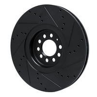 R1 Concepts R1 04-06 Audi TT Quattro Left Front Drilled & Slotted Black Brake Rotor