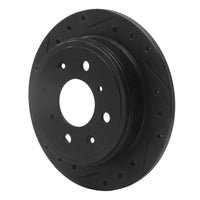 R1 Concepts R1 98-00 Chrysler LHS Front Left Drilled & Slotted Black Brake Rotor