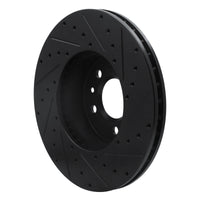 R1 Concepts R1 98-02 Ford Crown Victoria Front Left Drilled & Slotted Black Brake Rotor