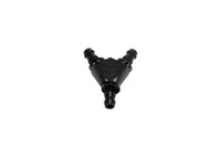 Fleece Performance Universal 3/8in Aluminum Y Barbed Fitting (For -6 Pushlock Hose) - Black Anodized
