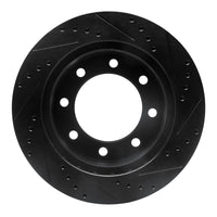 R1 Concepts R1 99-99 Ford F-250 4WD (Super Duty) Front Left Drilled & Slotted Black Brake Rotor