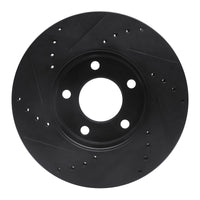 R1 Concepts R1 01-07 Ford Escape Front Right Drilled & Slotted Black Brake Rotor