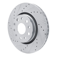 R1 Concepts R1 18-25 Jeep Wrangler Front Left Drilled & Slotted Silver Brake Rotor