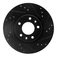 R1 Concepts R1 06-13 Ford Fusion Front Right Drilled & Slotted Black Brake Rotor