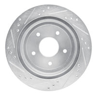 R1 Concepts R1 1998-2005 Chevrolet Blazer Rear Right Drilled & Slotted Silver Brake Rotor