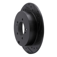 R1 Concepts R1 07-15 Mitsubishi Lancer Rear Right Drilled & Slotted Black Brake Rotor