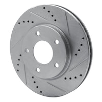 R1 Concepts R1 07-17 Dodge CALIBER Front Right Drilled & Slotted Silver Brake Rotor
