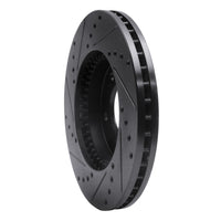 R1 Concepts R1 93-95 Acura Legend Front Right Drilled & Slotted Black Brake Rotor